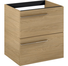 Waschtischunterschrank mit zwei Schubladen und Griffen