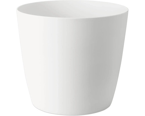Cache-pot Ella Ø 40 cm h 35 cm blanc avec roulettes Pot de fleurs blanc