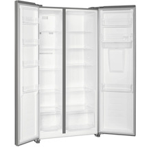 Offener Side-by-Side Kühlschrank mit Regalen und Fächern