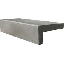 Marche d'angle en béton gris 130 x 32 x 18 cm-thumb-0
