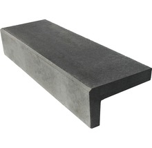 Marche d'angle en béton gris 130 x 32 x 18 cm-thumb-1