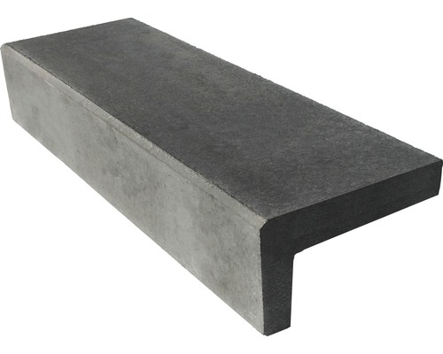 Beton Winkelstufe grau 130 x 18 x 32 cm