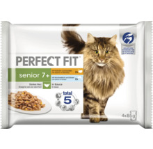 Perfect Fit Aliment pour chats Senior 7+ en pack de 4 x 85 grammes