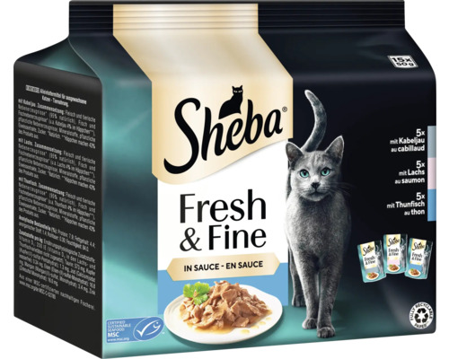 Sheba Fresh and Fine nourriture pour chats multipack au poisson en sauce