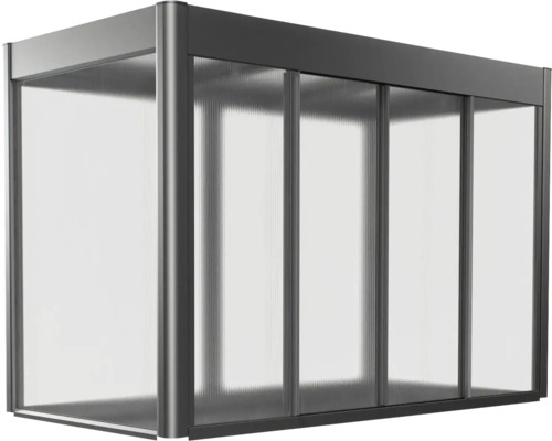 Überdachte Terrasse mit Polycarbonatplatten