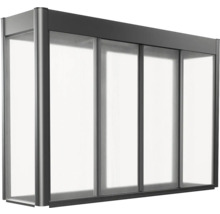 Überdachung mit transparenten Polycarbonatplatten