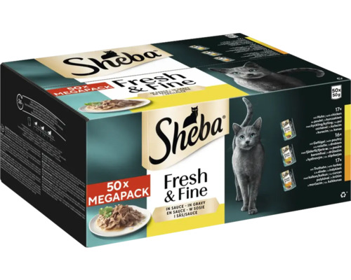 Sheba Fresh and Fine Nourriture pour chat Mega pack de 50 portions