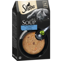 Sheba Soup Nourriture pour chats au thon, 4 fois 40 grammes
