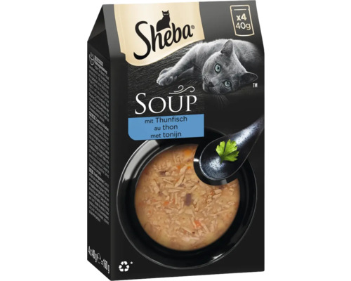 Sheba Soup Nourriture pour chats au thon, 4 fois 40 grammes