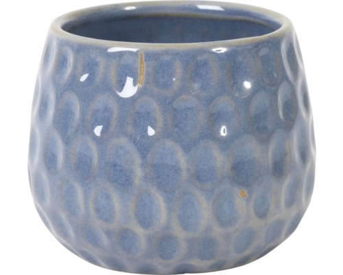 Pot de fleurs céramique Ø 6 cm h 6 cm bleu Cache-pot décoratif en céramique