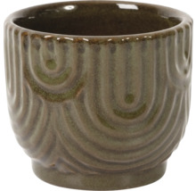 Pot de fleurs décoratif en céramique avec motif rainuré