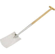 Bêche à rhizomes avec manche en bois et lame