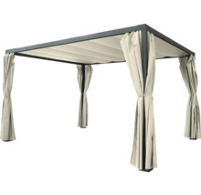 Pavillon avec rideaux pour le jardin