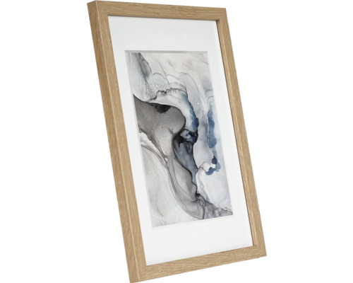 Gerahmtes Bild mit abstraktem Motiv und Passepartout