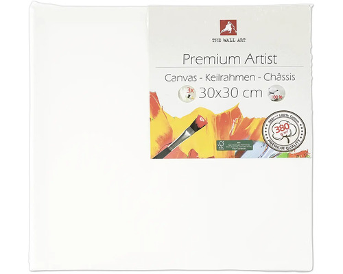 Keilrahmen 30x30 cm The Wall Art Premium Artist Leinwand Keilrahmen Châssis 30x30 cm, 3 Stück