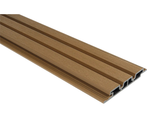 Konsta WPC Fassadenverkleidung Nativo dunkelbraun 24x178x2200 mm Kunststoffpaneel für den Aussenbereich