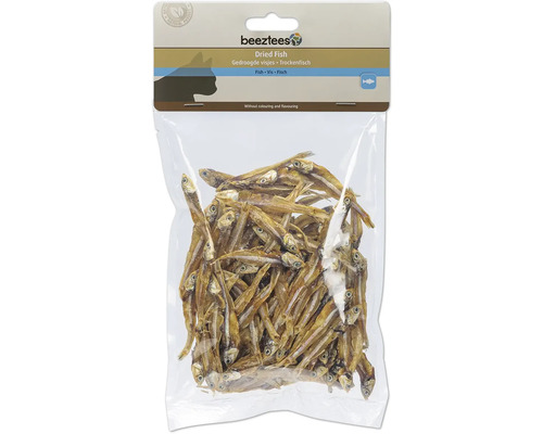 Beeztees Katzensnack Trockenfisch 100 g Beutel getrockneter Fisch für Katzen von Beeztees