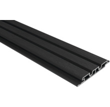 Dunkle Fassadenverkleidung aus Kunststoff