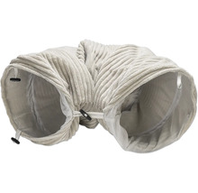 Tunnel pour chat en velours côtelé avec trois ouvertures