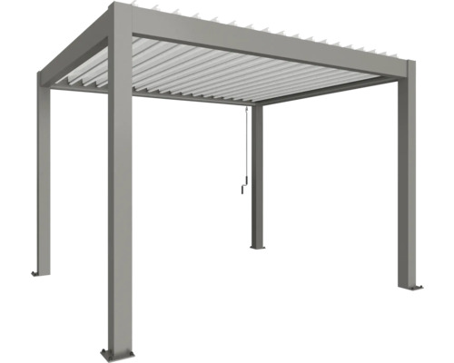Pergola autoportante avec toit à lamelles pour l'extérieur