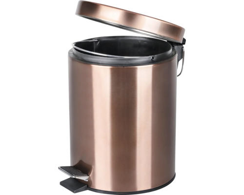 Poubelle à pédale avec couvercle ouvert