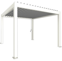 Pergola autoportante avec toit à lamelles et poteaux