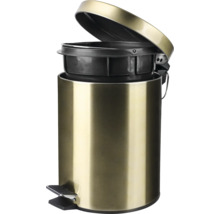 Poubelle à pédale avec couvercle ouvert