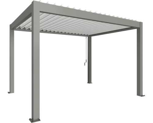 Graue Aluminium Pergola mit Lamellendach