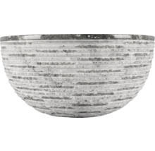 Dekorative Pflanzschale aus Stein mit gerillter Textur