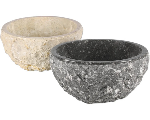Zwei Steingefäße aus Naturstein