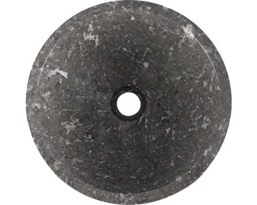 Rundes Aufsatzwaschbecken aus Naturstein mit Ablauf