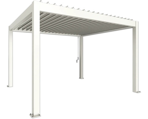 Pergola autoportante avec toit à lamelles pour le jardin