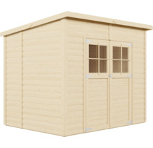 Abri de jardin en bois avec double porte et fenêtre