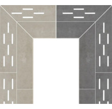 Eckansicht von Wandverkleidungselementen mit dekorativen Aussparungen