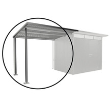 Einzelcarport aus Metall mit Flachdach