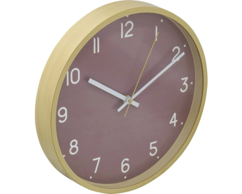 Horloge murale avec cadre en bois et cadran