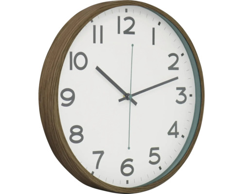 Horloge murale avec cadre en bois et cadran