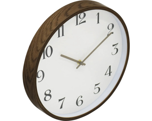 Horloge murale avec cadre en bois et cadran