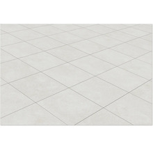 Sol carrelé avec des carreaux clairs carrés et des joints