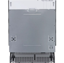 Vue arrière d'un lave-vaisselle montrant les détails d'installation et de connexion.