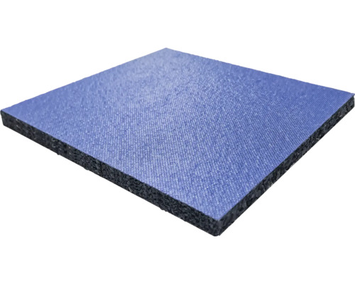 Tapis en caoutchouc carré bleu