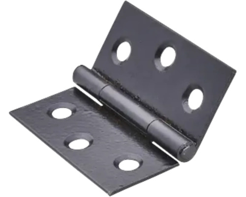 Kantiges Scharnier 40 x 40 x 1 mm Stahl schwarz 10 Stück Scharnier mit vier Schraublöchern