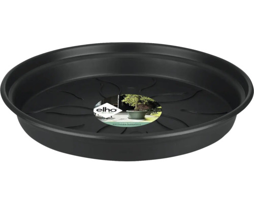 Untersetzer elho Green Basics® Ø34 cm schwarz Pflanzenuntersetzer aus Kunststoff