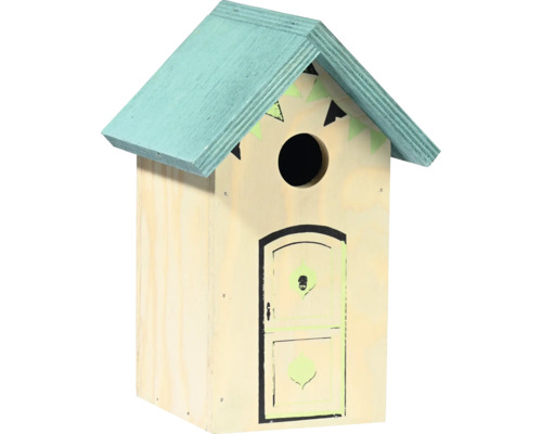 Nichoir en bois avec décorations