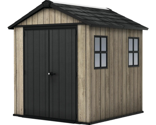 Abri de jardin avec double porte et fenêtres