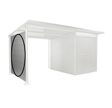 Abbildung eines Carports mit Seitenwand