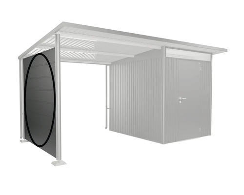 Überdachte Fahrradgarage mit Seitenwand zur Lagerung von Fahrrädern