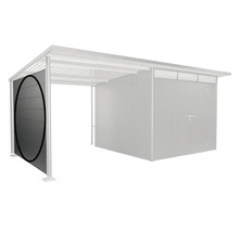 Garage mit Seitenelement aus Stahl