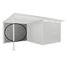 Seitenwand für Gerätehaus, grau