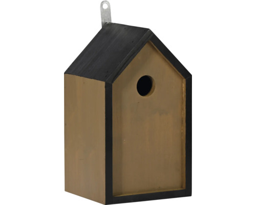 Nid d'oiseau en bois avec dispositif de suspension